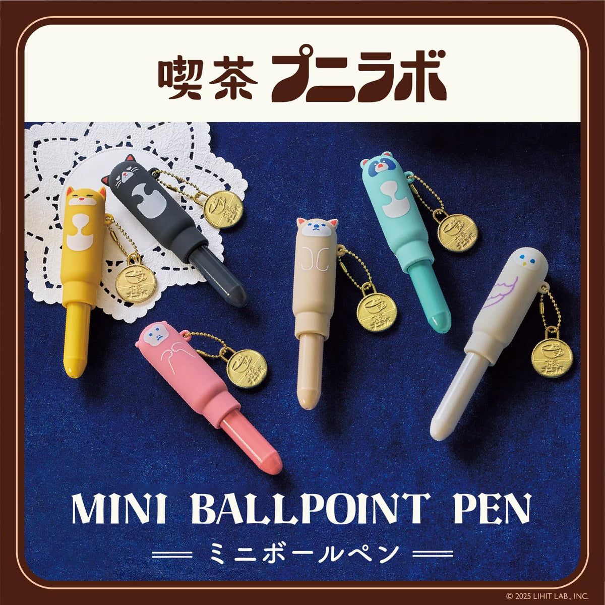 Lihit Lab Mini Ballpoint Pen Black 0.7mm Smooth Writing