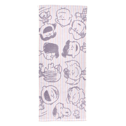 Nishikawa Snoopy Face Towel 34X80cm Soft Cotton 100% Washable Pink