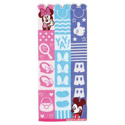 Marushin Face Towel Disney Mickey and Minnie Antibacterial Feature