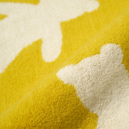Nishikawa Face Towel 34x75cm Made with Soft Cotton Yellow