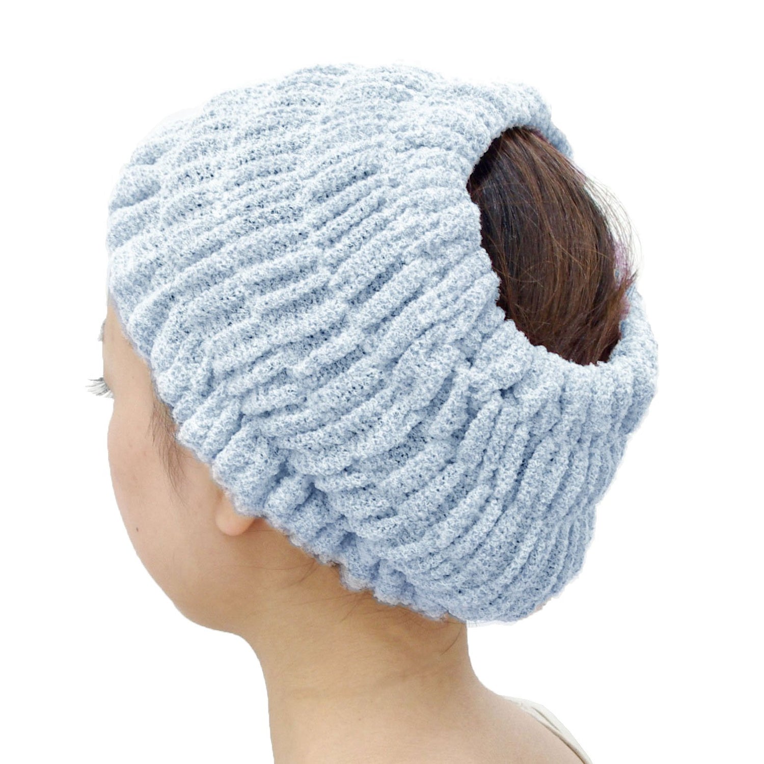 OKA Drying Bath Hair Turban Dark Blue One Size