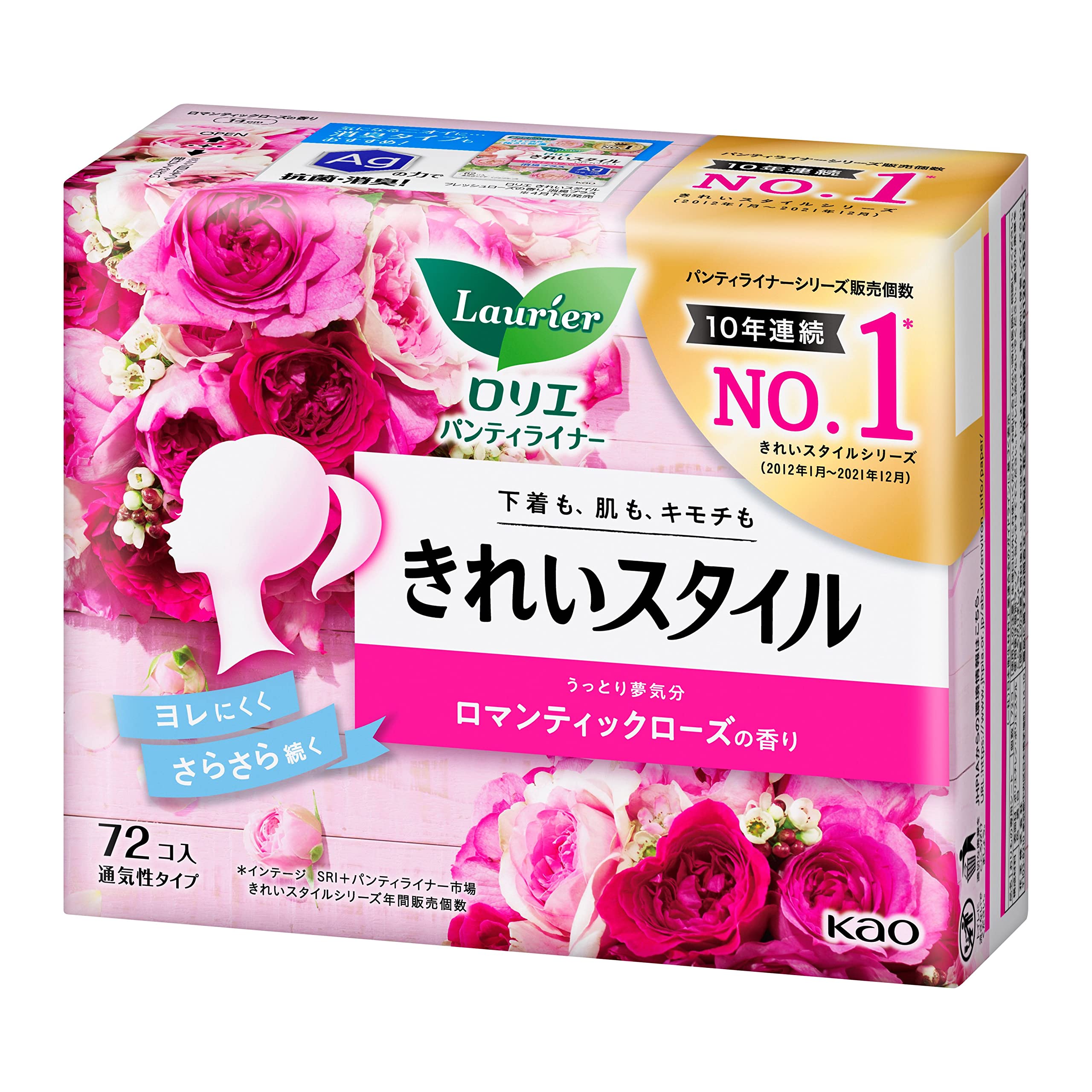 Laurier Romantic Rose Feminine Care 72 Count