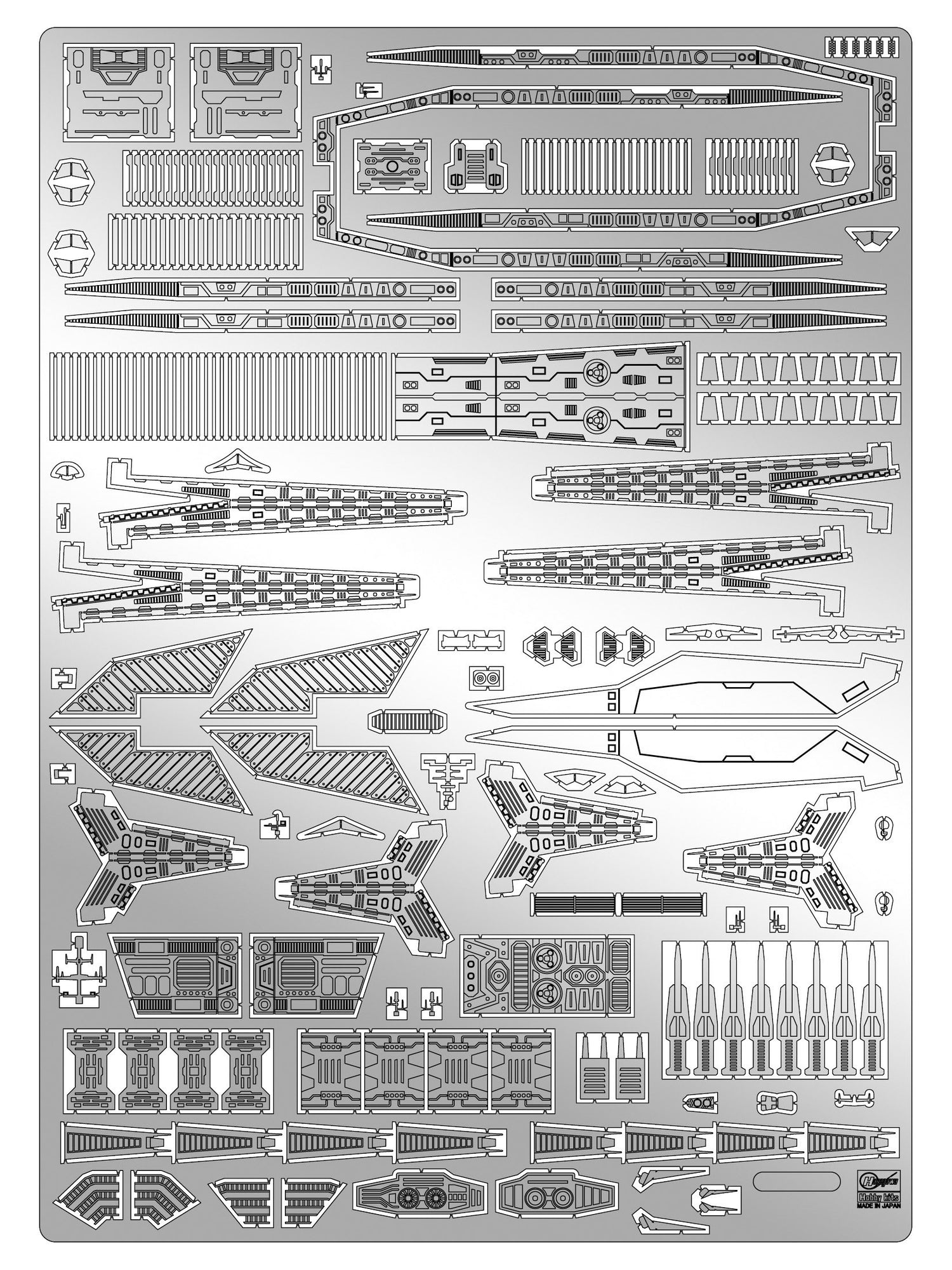 Hasegawa SDF-1 Macross Fortress Model Detail-Up Etching Parts 1/4000 Scale