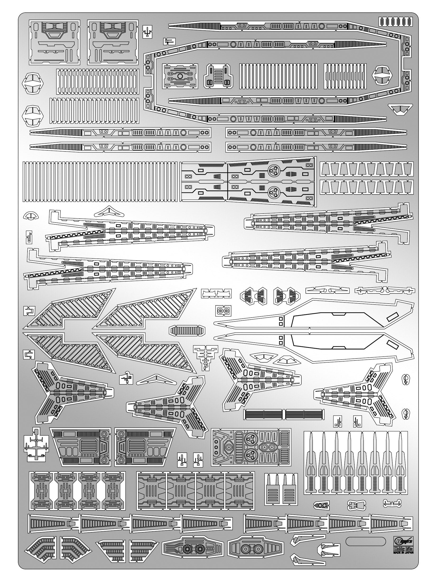 Hasegawa SDF-1 Macross Fortress Model Detail-Up Etching Parts 1/4000 Scale