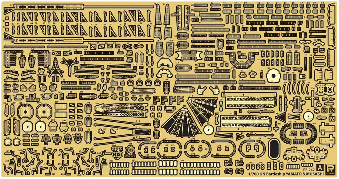 PIT-ROAD Battleship Yamato Upgrade Parts Set for 1/700 Model Kits