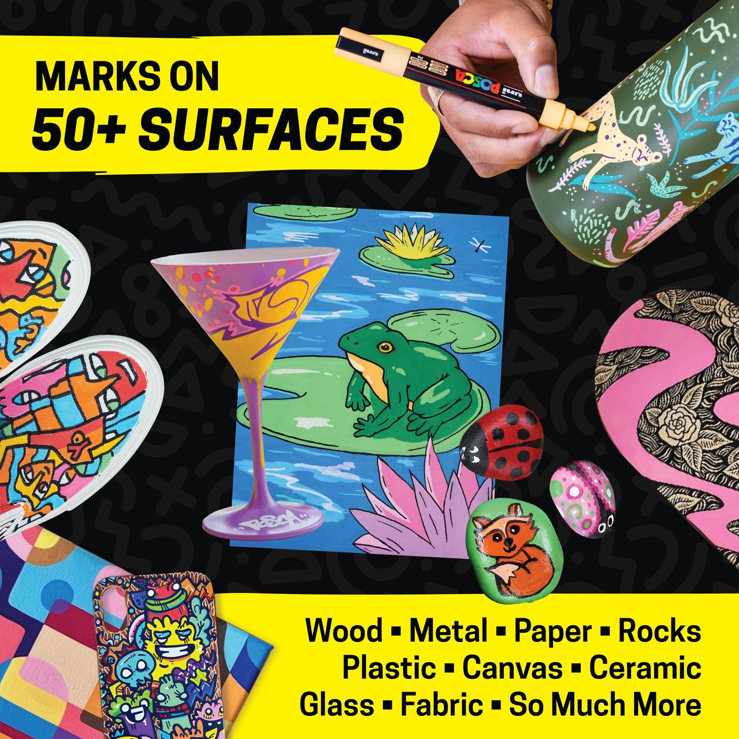 posca Water-Based Pen Fine Tip 15 Colors for Creative Projects