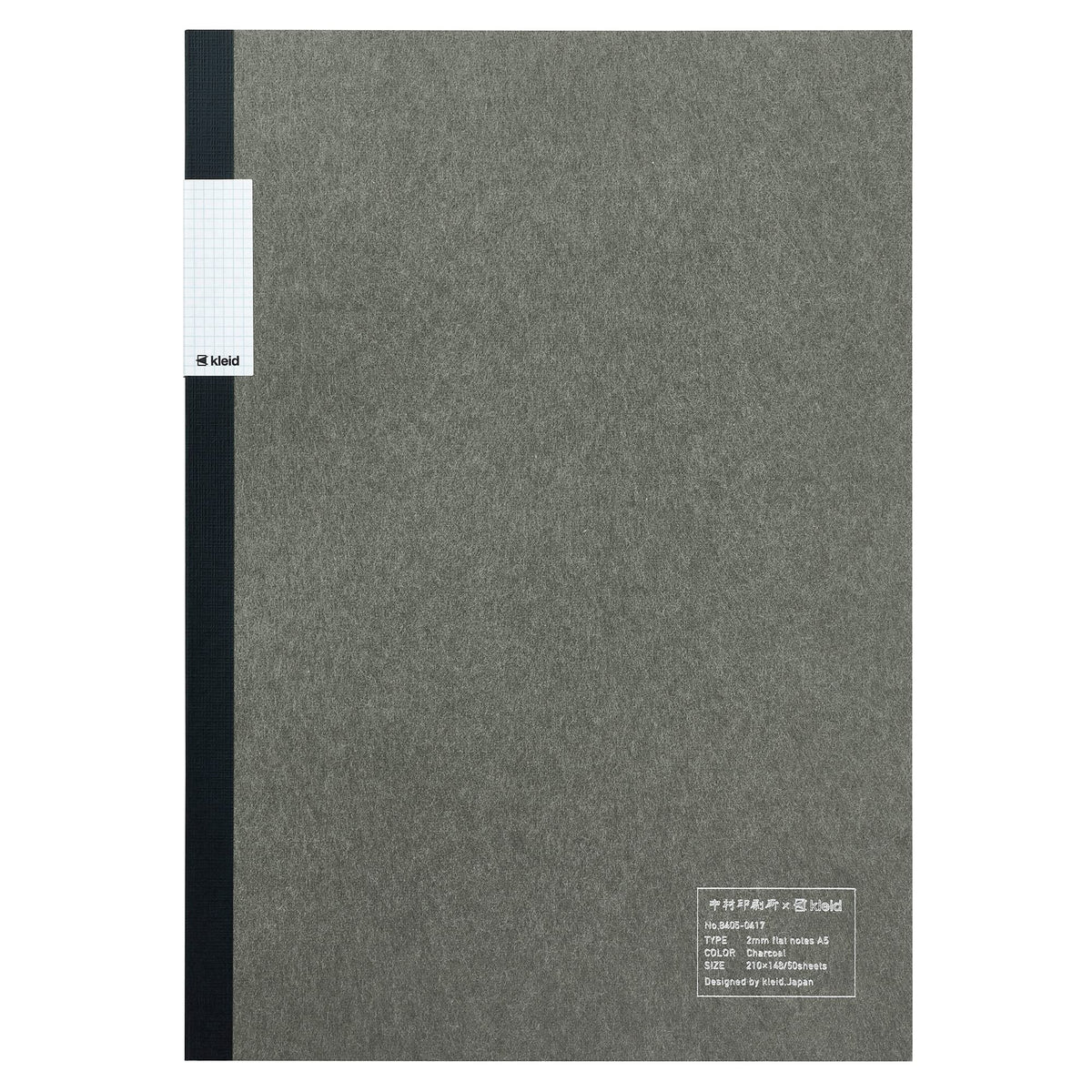 Kleid A5 2mm Graph Paper Notebook in Charcoal Color