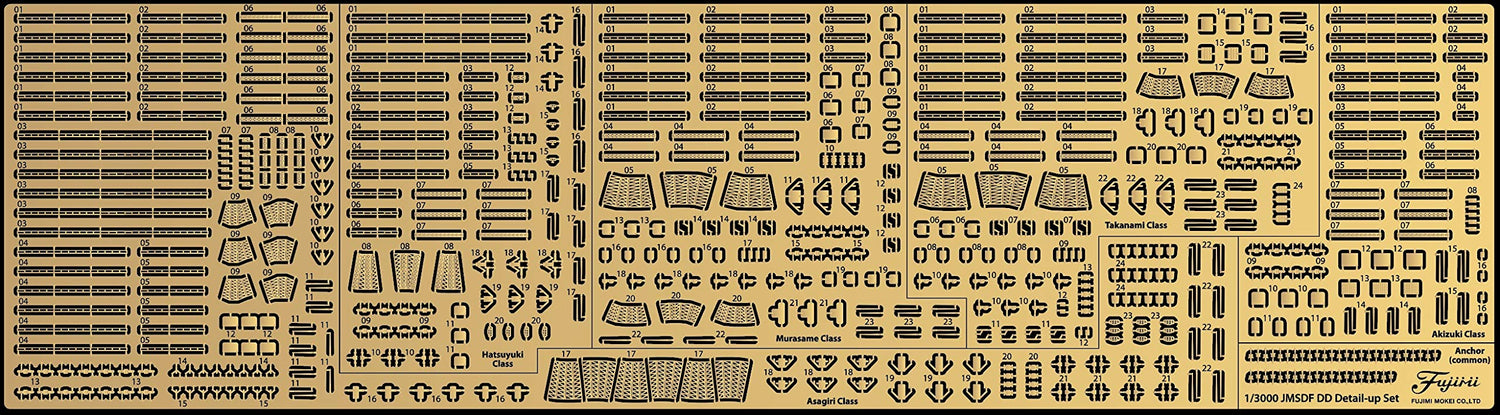 FUJIMI 1/3000 Detail Up Parts for Japan Maritime Self-Defense Force Destroyer