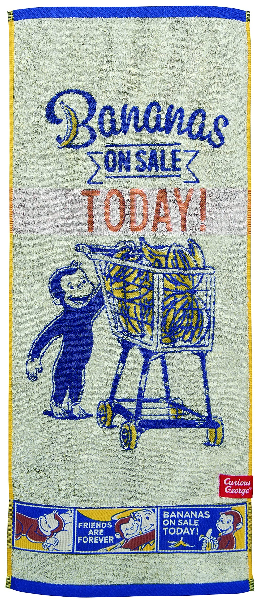 Marushin Face Towel featuring Curious George Soft Cotton for Daily Use