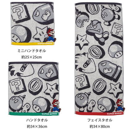 Marushin Face Towel Nintendo Mario Adventure World 100% Cotton