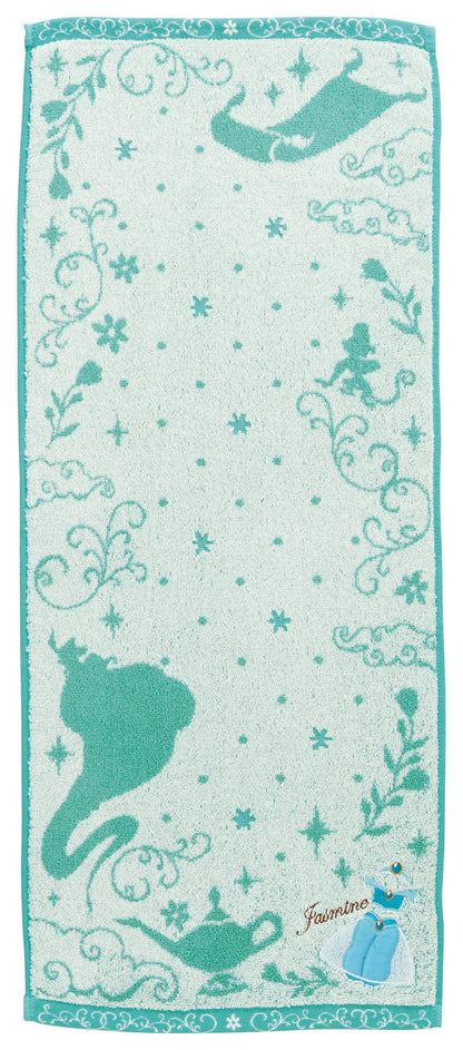 Marushin Face Towel Disney Aladdin Green Dress Cotton 34x80cm
