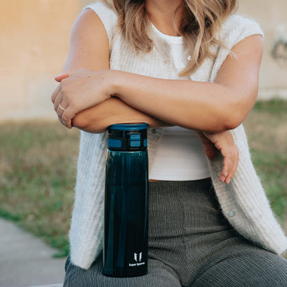 Super Sparrow Water Bottle 1L BPA-Free with Straw