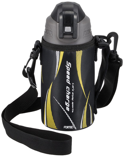 Wahei Freiz Stainless Steel Water Bottle 600ml Vacuum Insulated Black