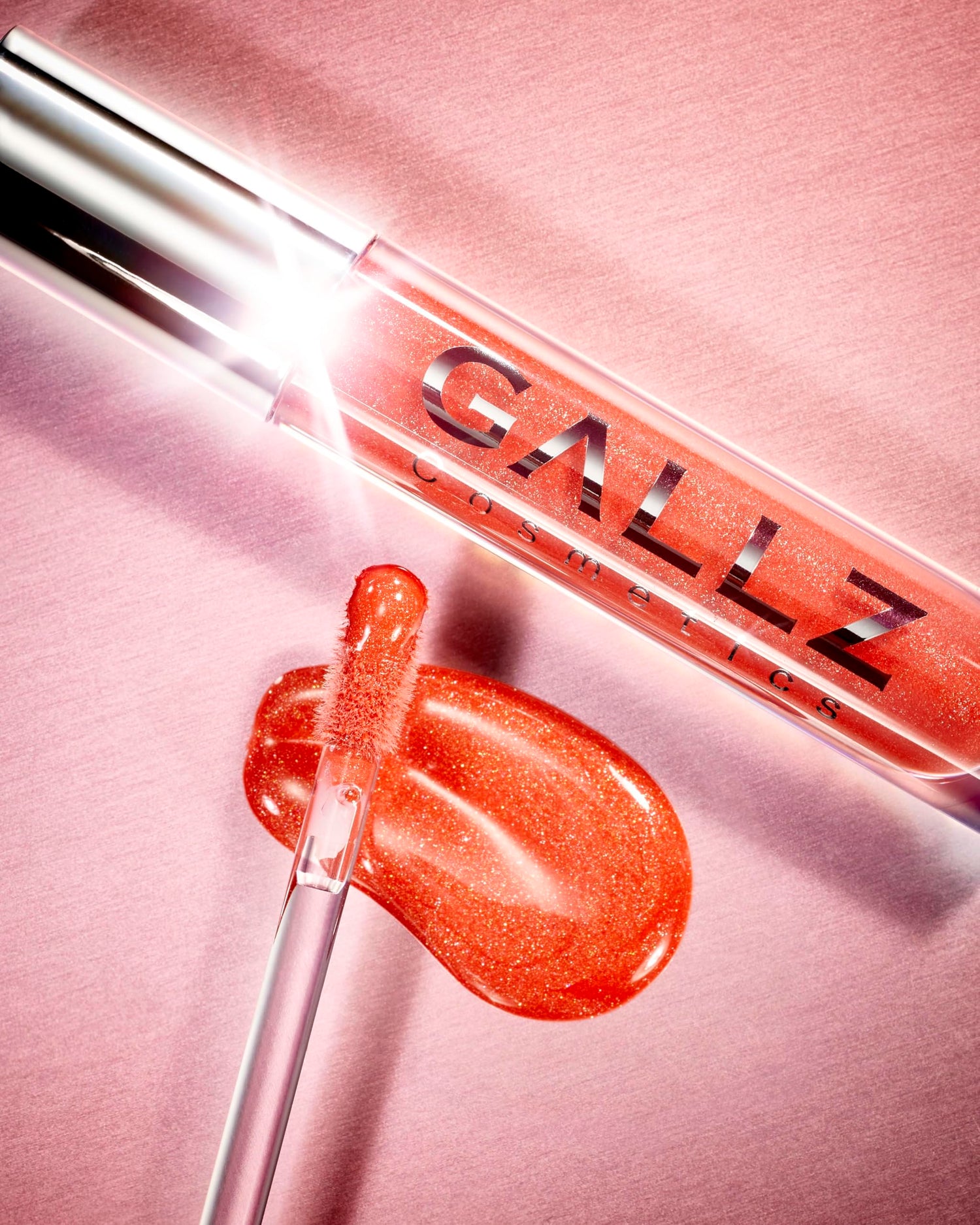GALLZ Lip Gloss with Shimmer 02 Rin ROSE 2.8g for Moisture and Shine