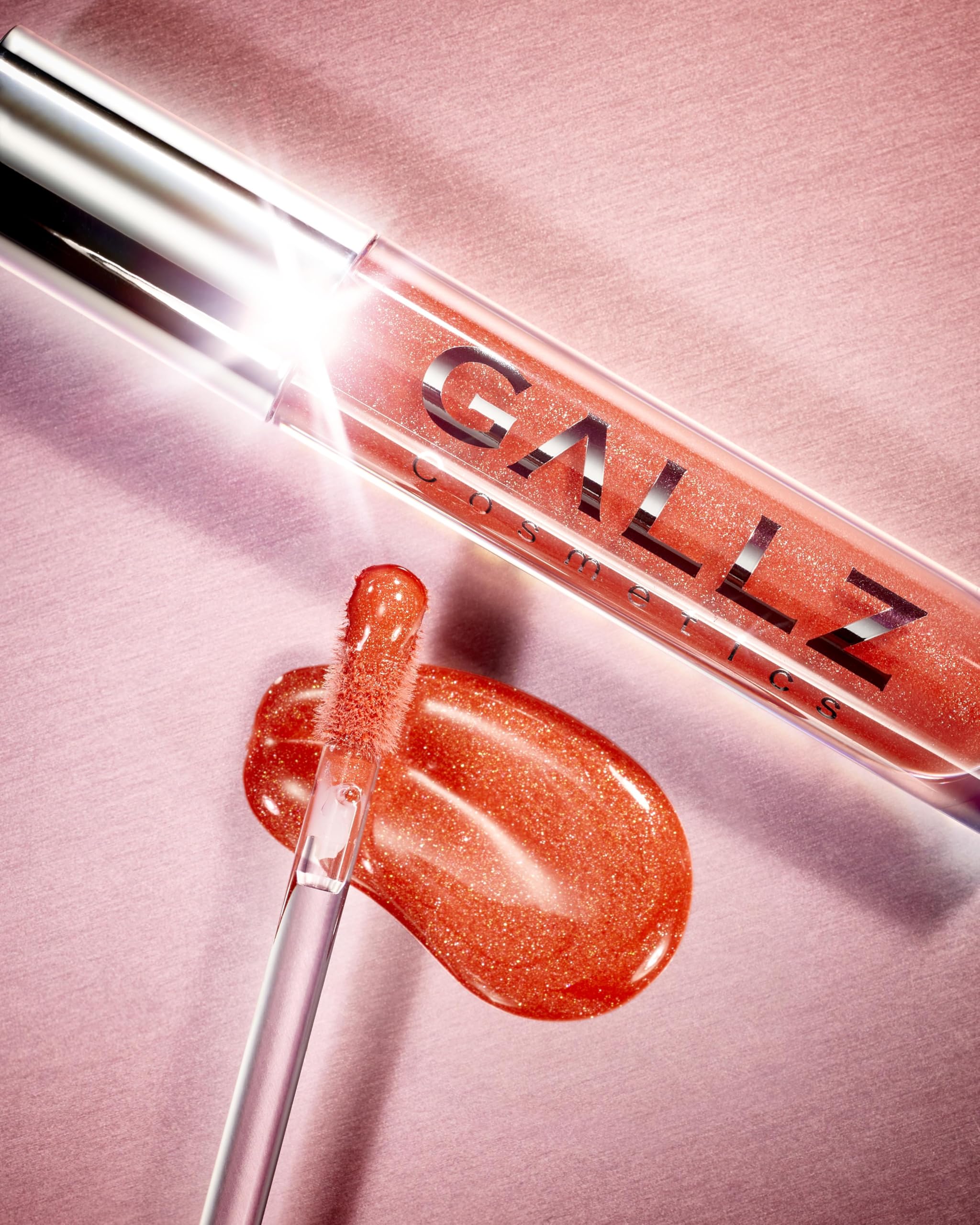 GALLZ Lip Gloss with Shimmer 02 Rin ROSE 2.8g for Moisture and Shine