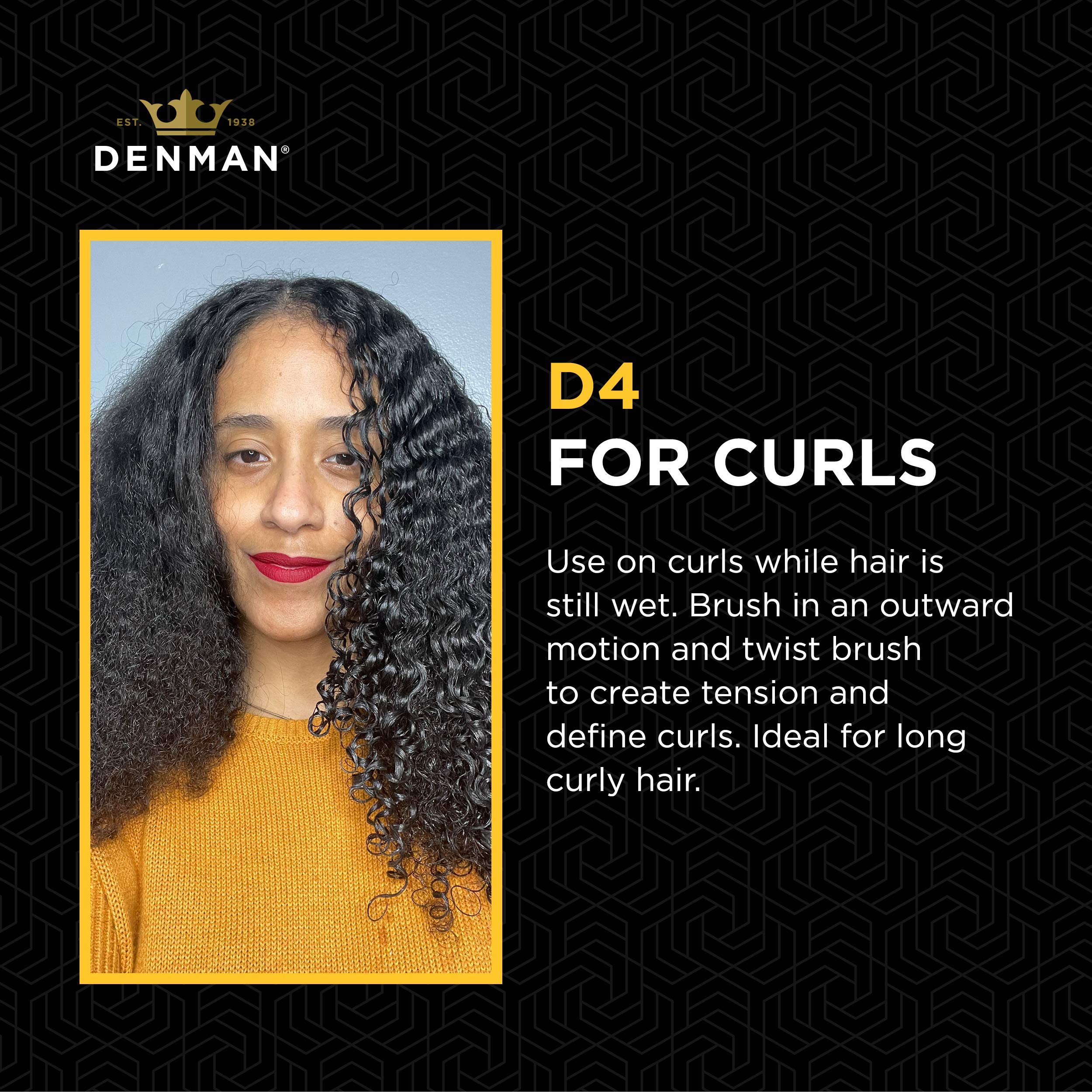 Denman Hair Brush Black and Purple for Effortless Styling