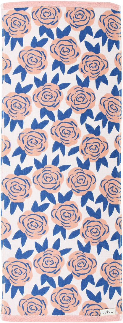 Marushin Polku Face Towel Rose 100% Cotton Soft and Cute Design