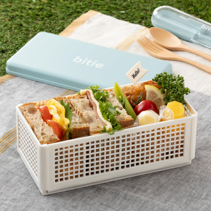 Mitani Bento Box Sandwich Case L Blue 19.5x10x7.5cm