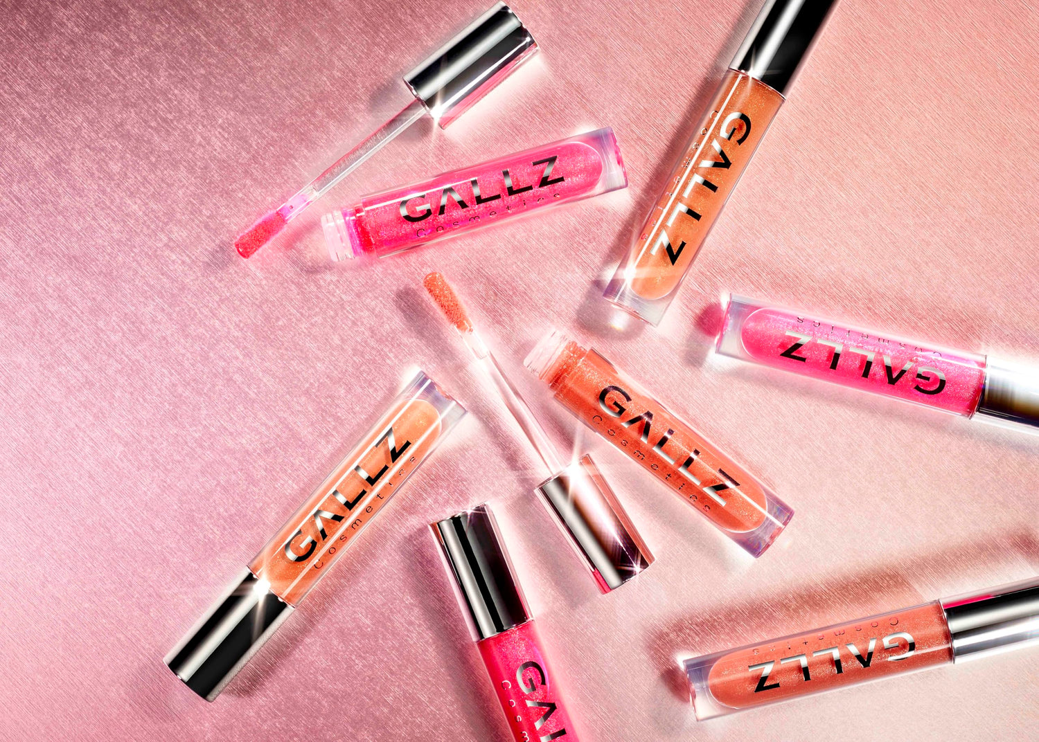 GALLZ Flashy Gloss 01 Hime Pink 2.8g Lip Gloss with Sparkle