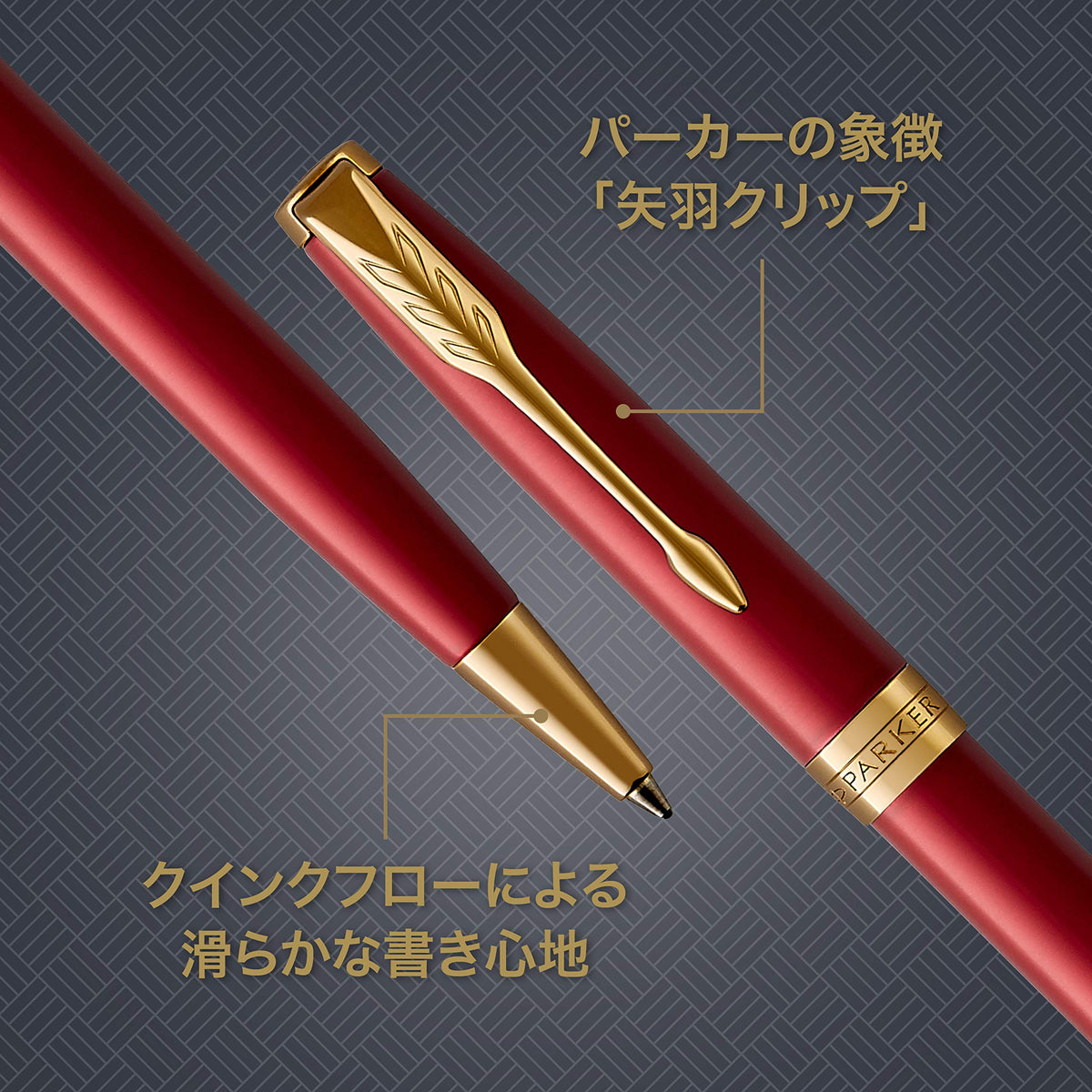 PARKER Sonnet Ballpoint Pen Red GT Medium Point Gift Boxed
