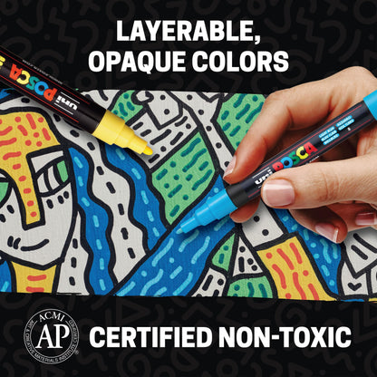 posca Water-Based Pen Fine Tip 15 Colors for Creative Projects