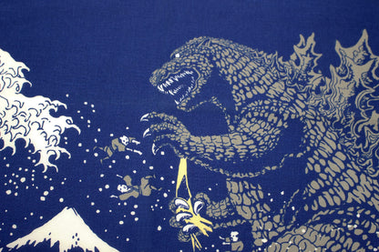 Fokato Fukagawa Tenugui Navy Cotton 100% Japanese Hand Towel