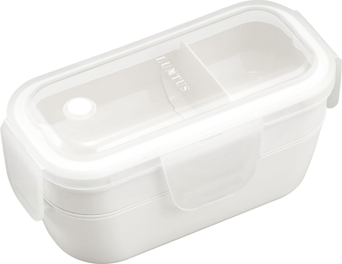 Asvel Bento Box Pack with Integrated Seal 600ml White Freezer Safe