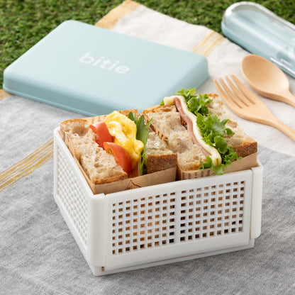 Mitani Bento Box Sandwich Case Blue 13x10x7cm Japanese Design