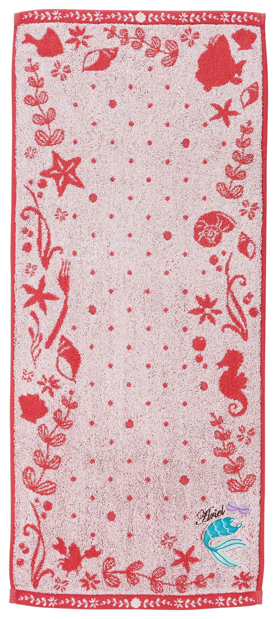 Marushin Disney Princess Little Mermaid Face Towel with Antibacterial Features