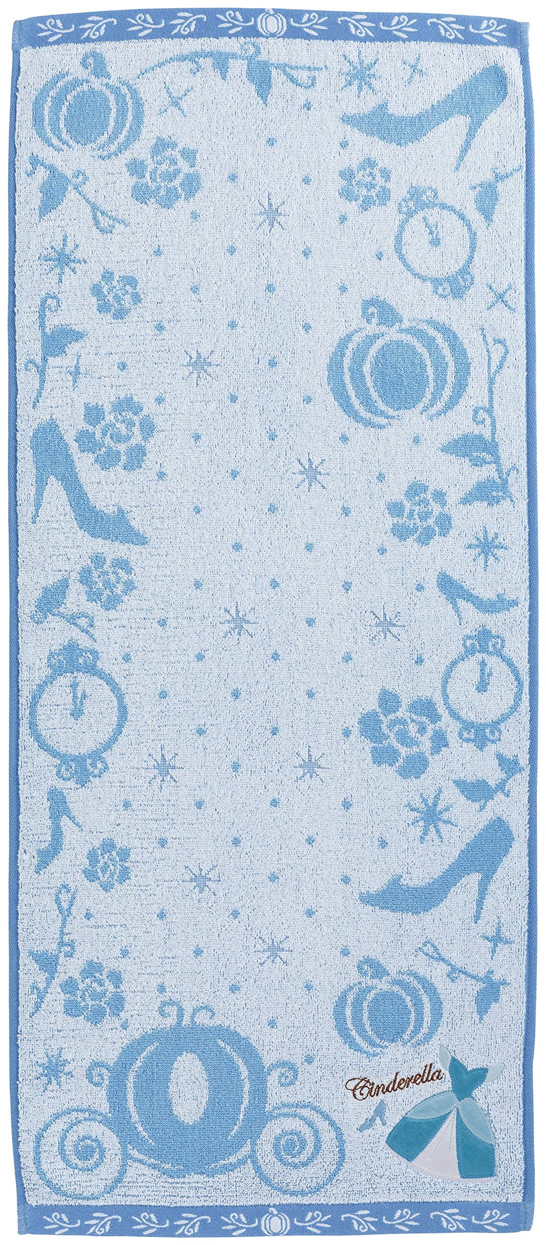 Marushin Face Towel Cinderella Elegant Blue Dress 34x80cm