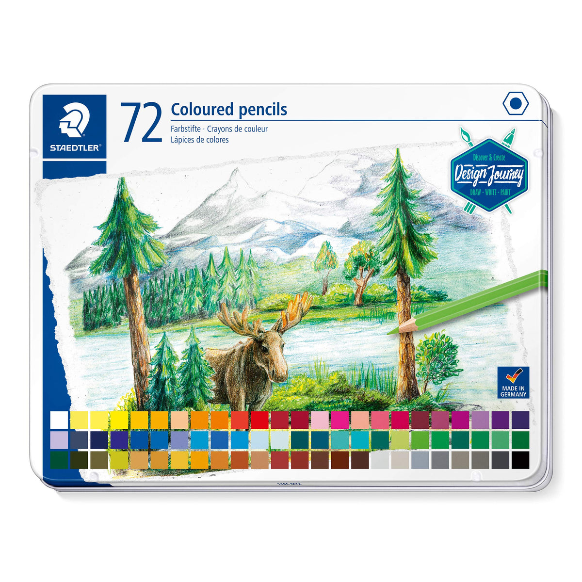 STAEDTLER Colored Pencils 72 Colors Oil-Based for Creative Design