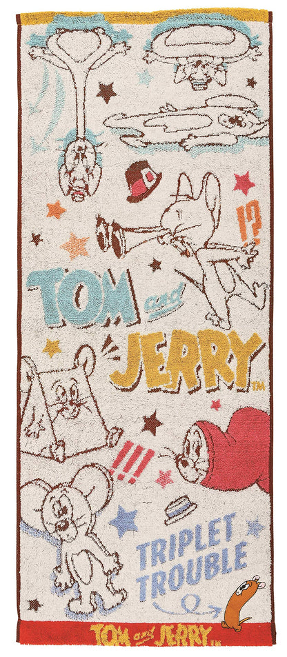 Marushin Face Towel Tom and Jerry Anti-Bacterial Cotton 2 Sizes Available