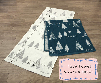 Kosugizen Face Towel Nordic Jacquard Lightweight Quick-Dry 34x80cm