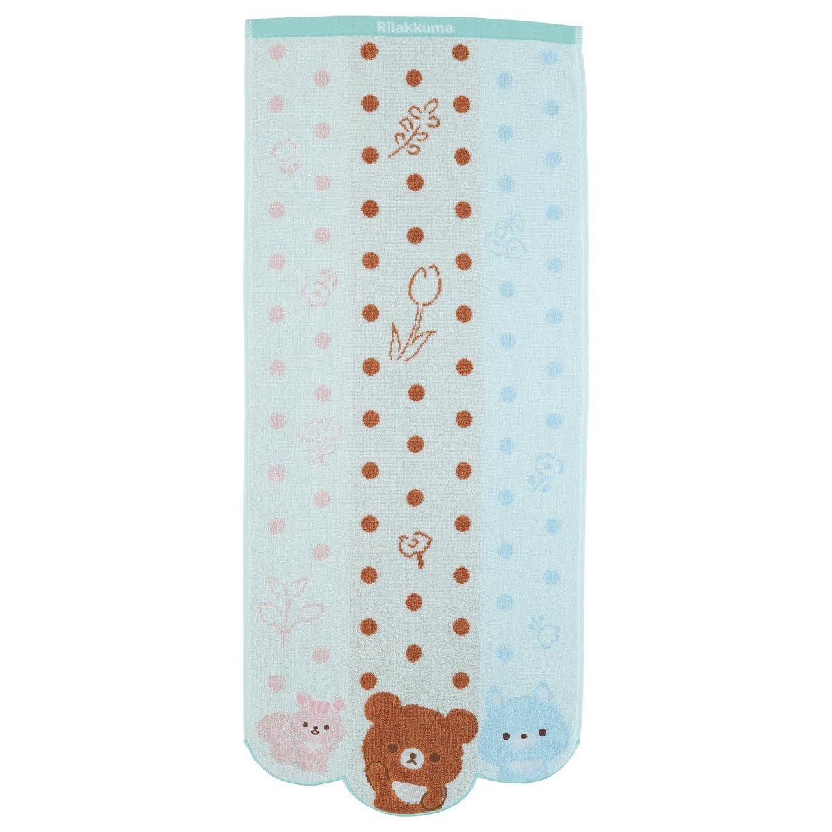 Marushin Face Towel Rilakkuma Cute Dot Chairoikoguma Cotton 100%