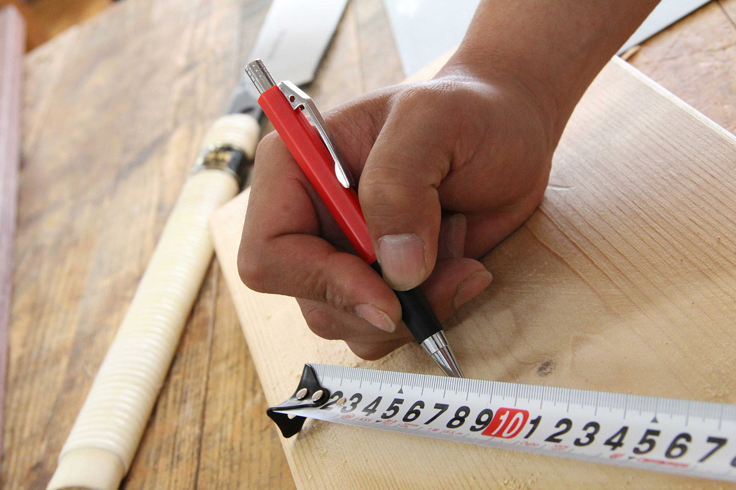 SK11 Mechanical Pencil with Built-in Sharpener 2.0mm Red Lead