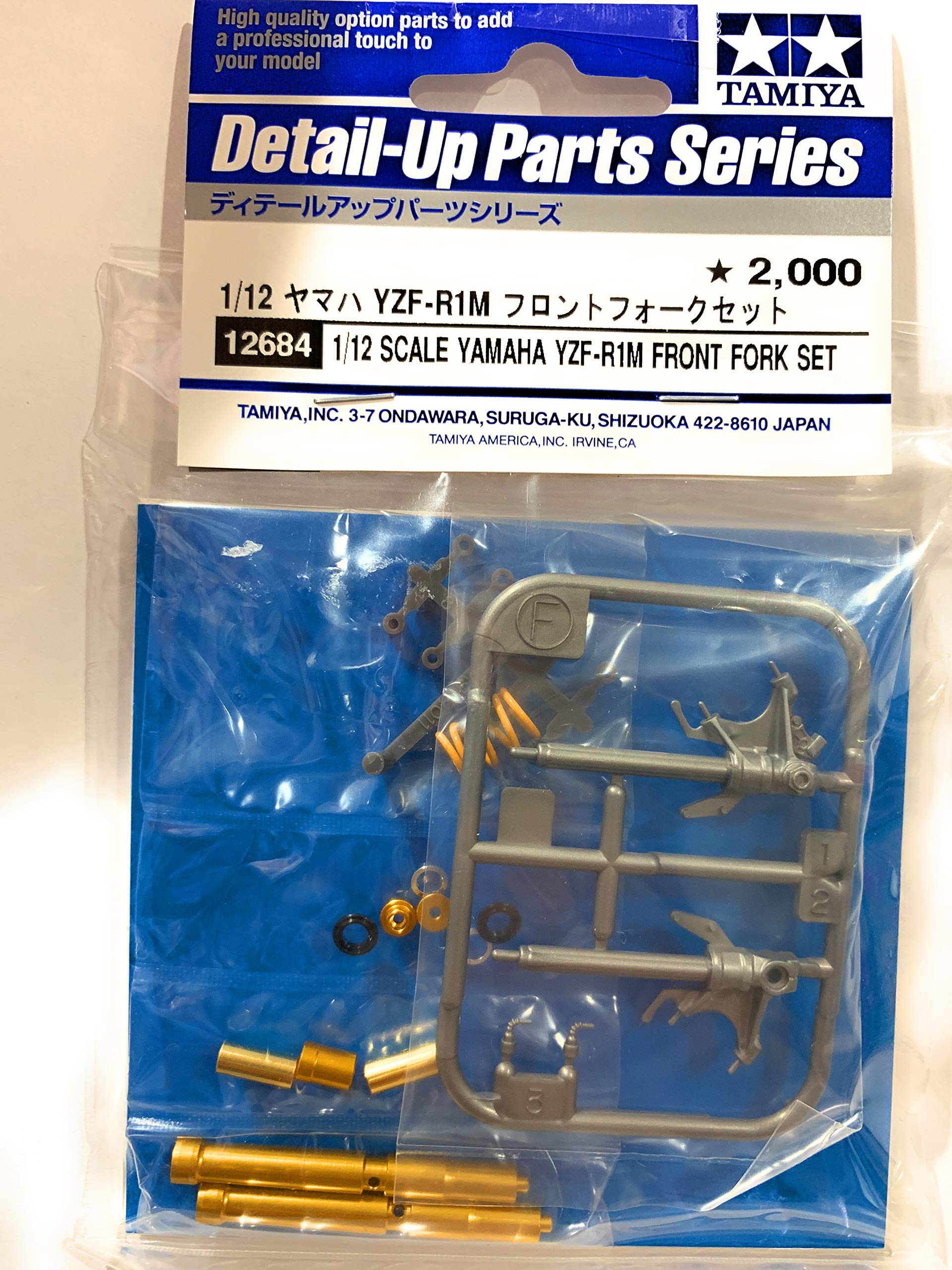 TAMIYA 1/12 Scale Model Detail Parts Set Yamaha YZF-R1M Front Fork