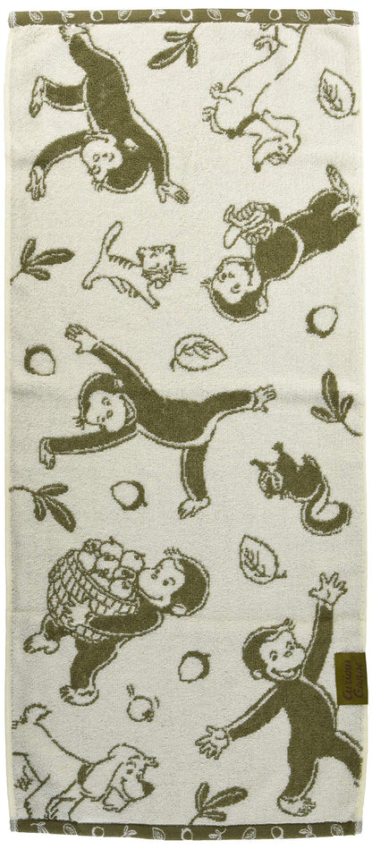 Marushin Face Towel George the Monkey Cotton Organic 2 Sizes