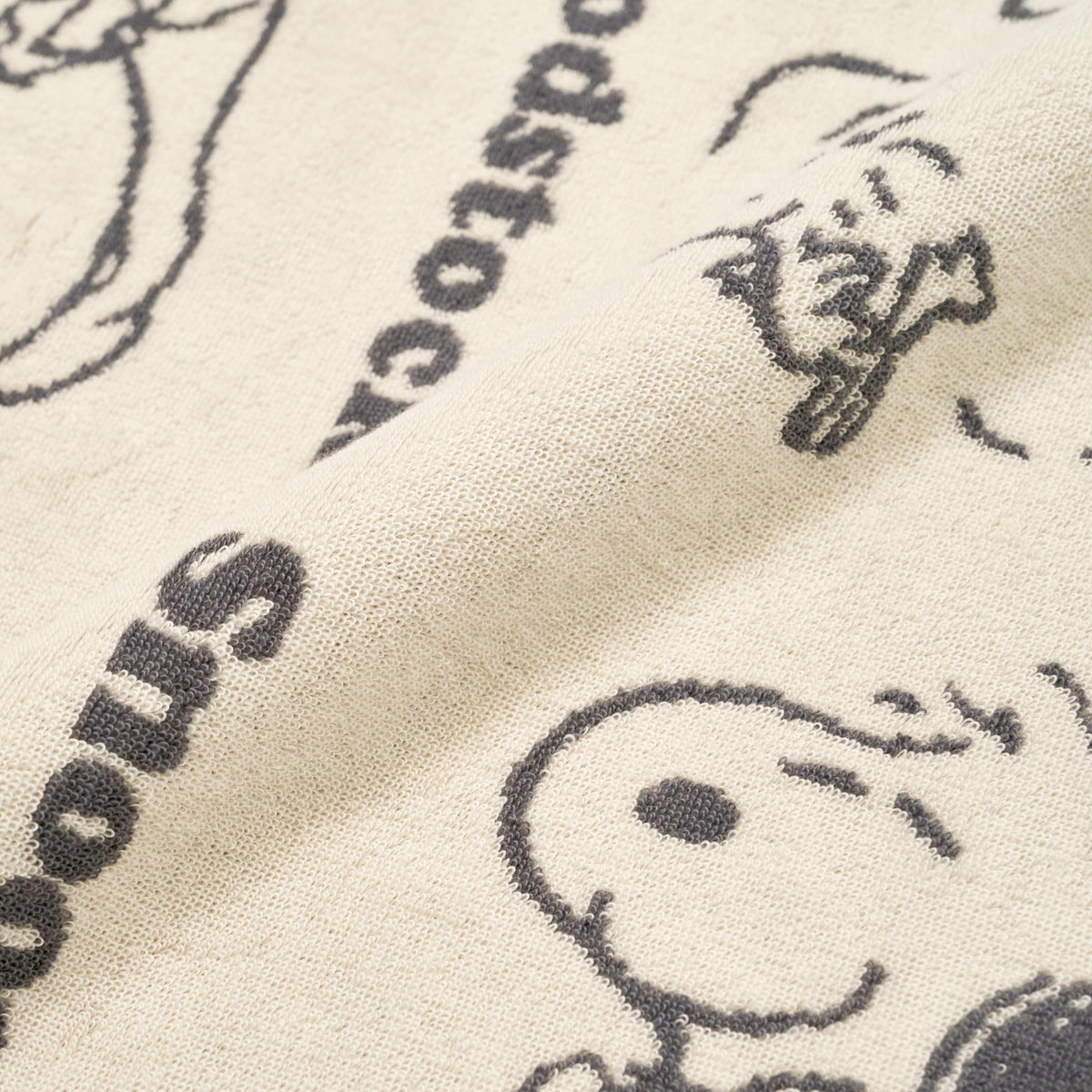 nishikawa Snoopy Face Towel 34x80cm Cotton Ivory