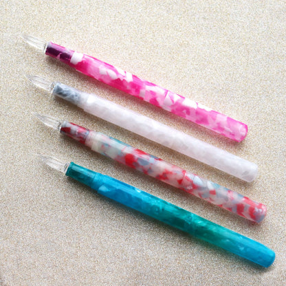 Teranishi Chemical Guitar Glass Pen Aurora Long Cap Jelly Pink