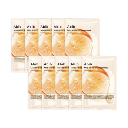 Abib Weakly Acidic Sheet Mask Pack with Glutathione 10 Sheets