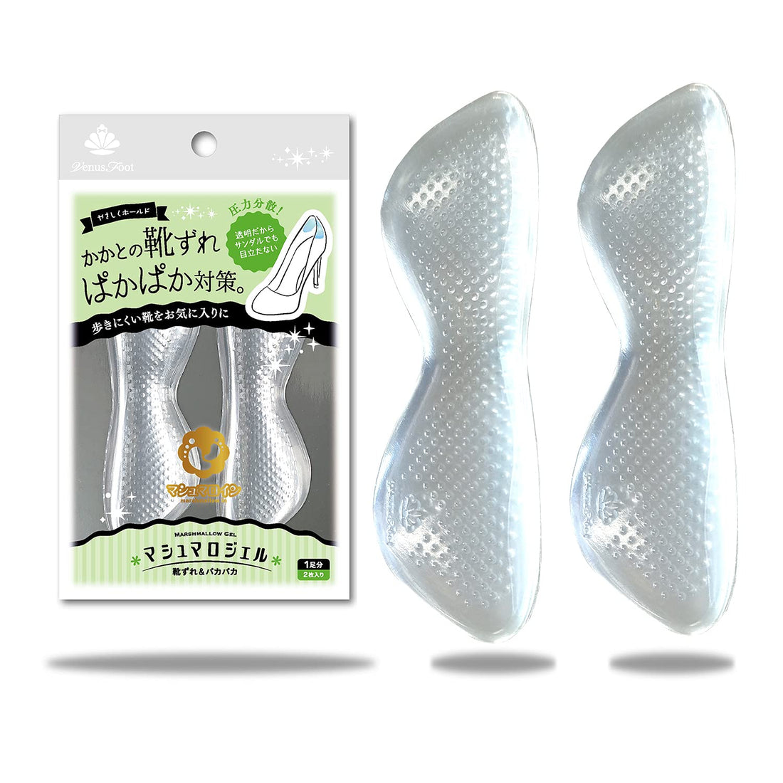 Soft Gel Heel Hold Clear F for Preventing Blisters