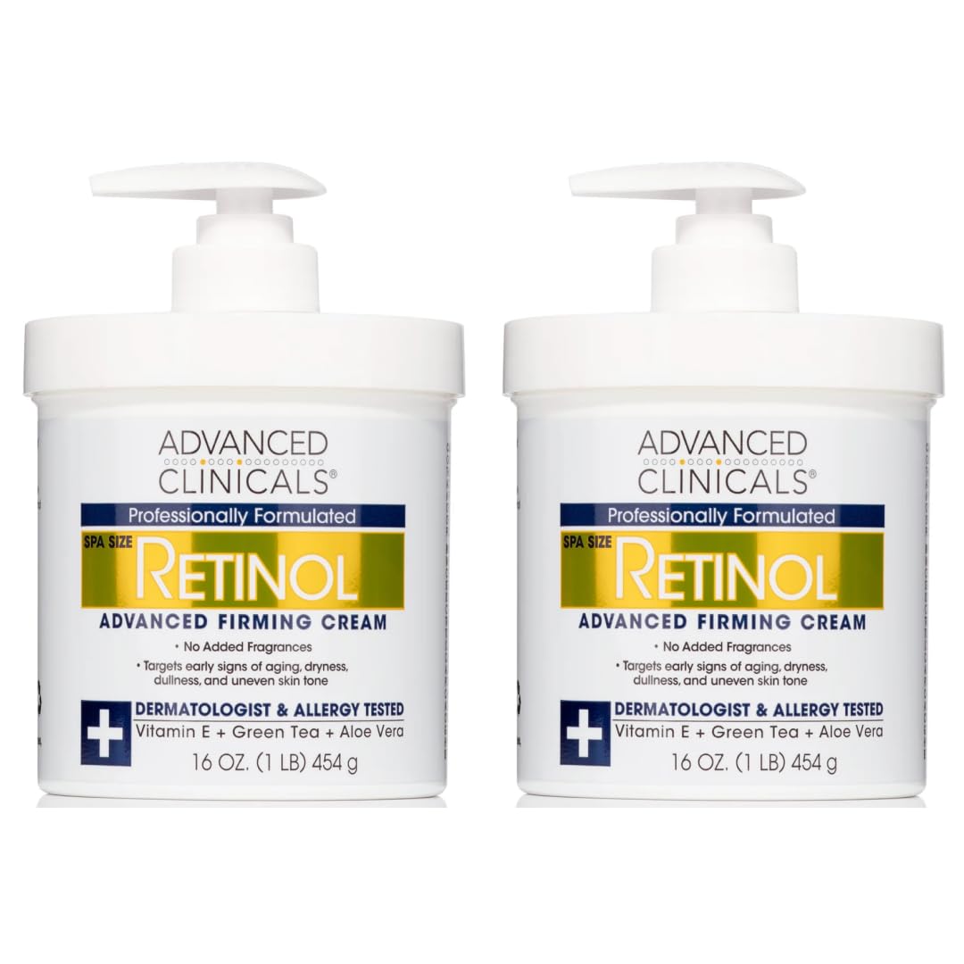 Advanced Clinicals Retinol Body Cream 454g for Hydration and Renewal