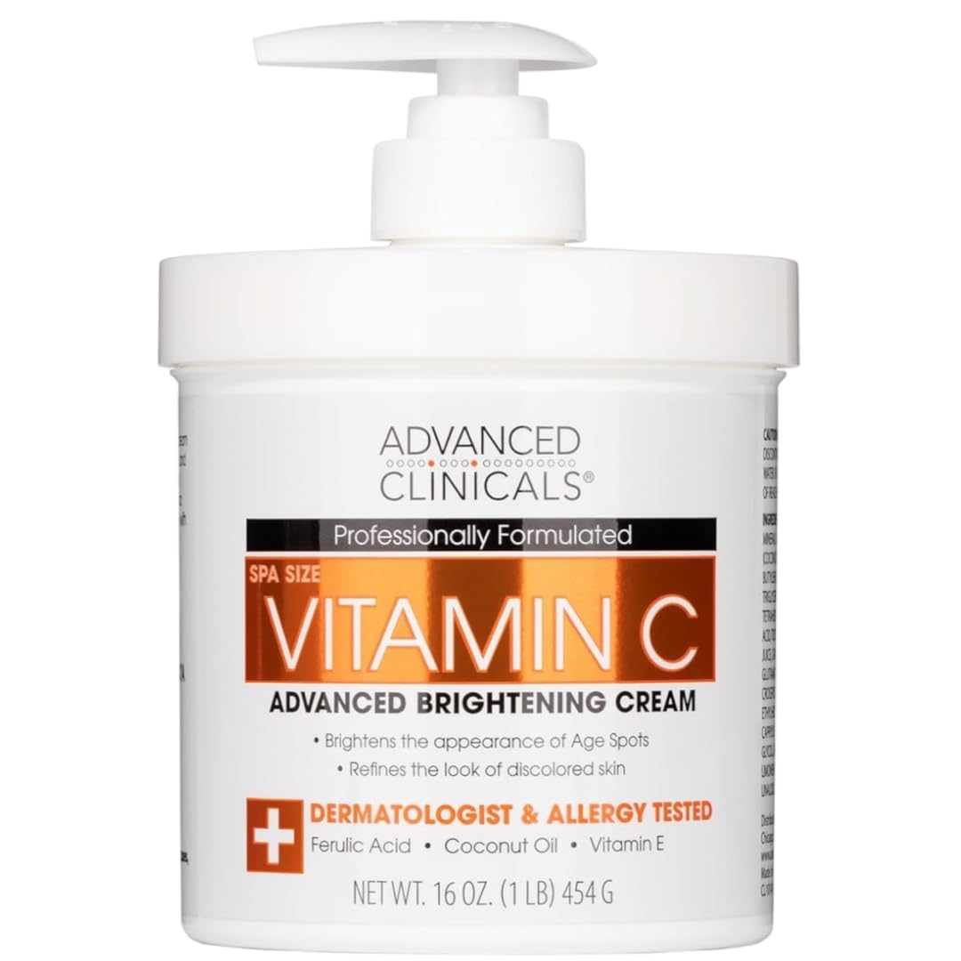 Advanced Clinicals Vitamin C Body Cream 454g for Hydration