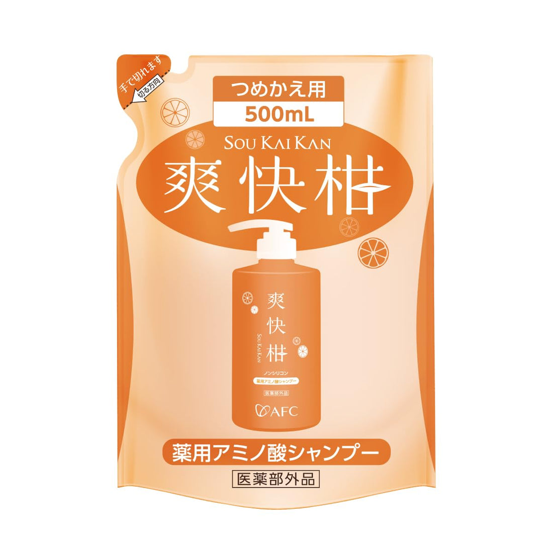 AFC Refreshing Citrus Shampoo Refill 500mL for Japanese Hair Care
