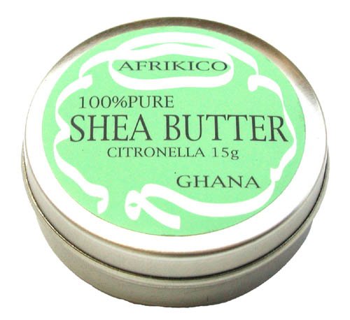 Afurikiko Shea Butter 100% Unrefined Citronella 15g for Japanese Skincare