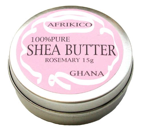 Afurikiko Unrefined Shea Butter with Rosemary 15g for Japanese Skincare