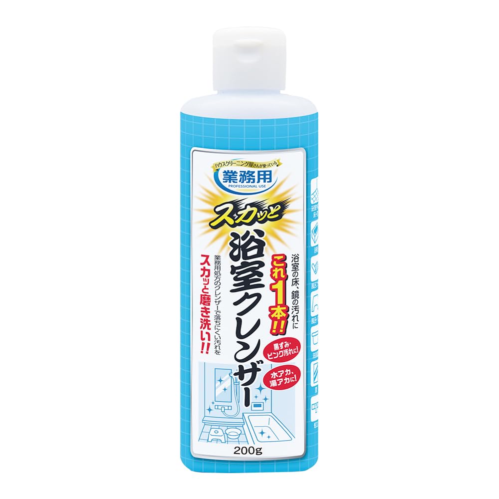 Aimedia Skatto Bathroom Cleanser 200g Bathroom Detergent Bathtub Detergent Commercial Use Made in Japan Bathroom Cleaning Agent Water Stains Grease Stains Disinfection Bath Cleaning