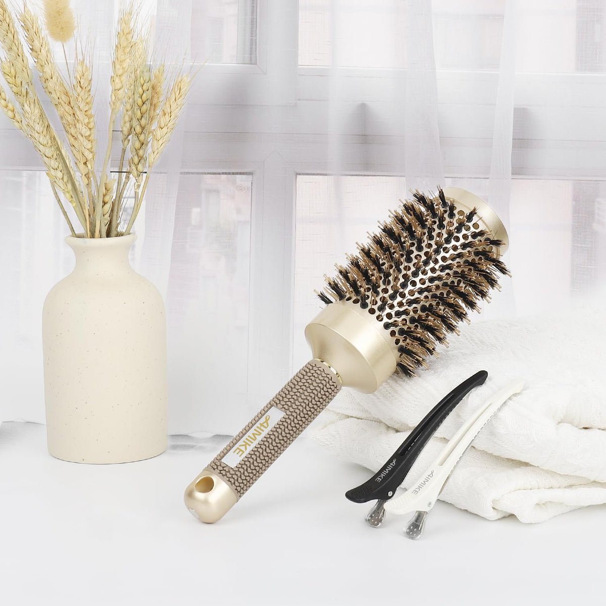 AIMIKE Round Brush for Hair Styling with Nano Ceramic Ion Technology