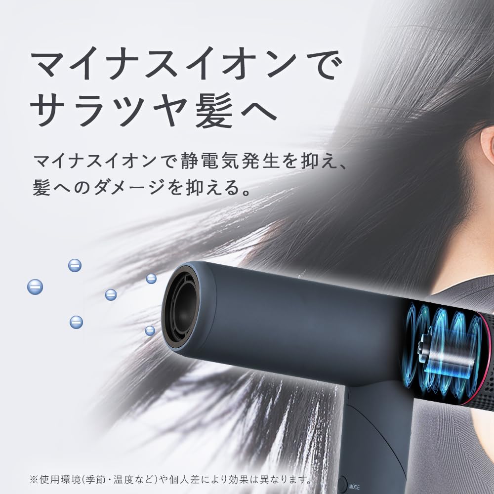 IRIS OHYAMA MiCOLA Ion Hair Dryer Lightweight Compact 380g