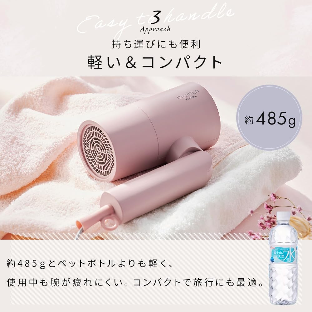 IRIS OHYAMA Hair Dryer High Power Fast Drying Lightweight HDR-M101-H